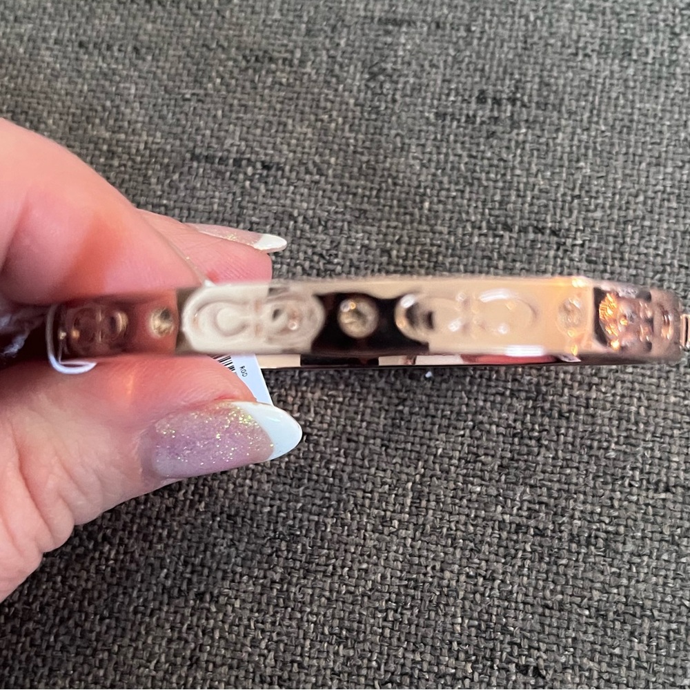 Coach Bundle….Rose Gold Bangle and Silver and diamond earrings!🧚 - Picture 3 of 6